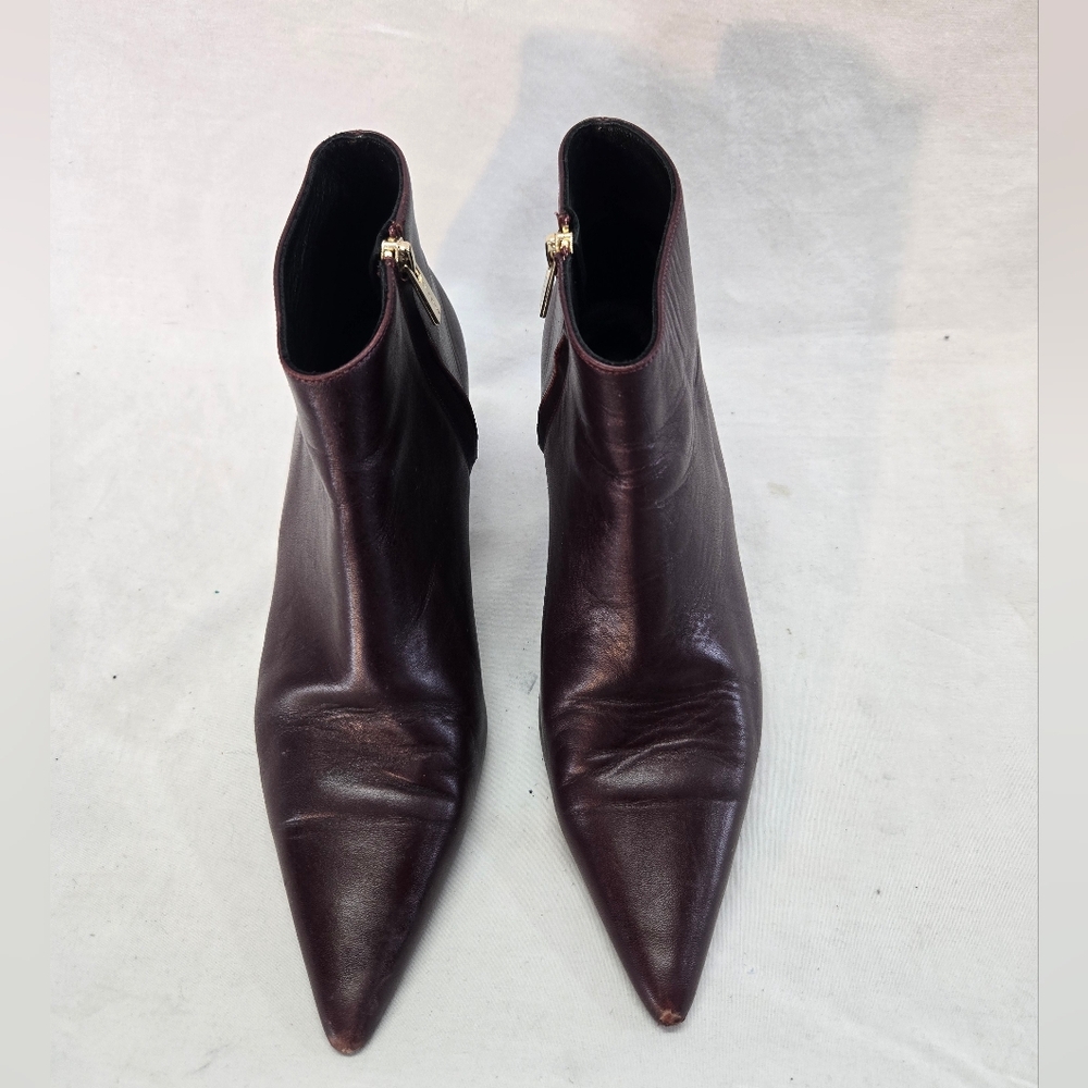 Anine Bing Stella Women's Size 38 Leather Burgundy Boots *Flaws* - Picture 2 of 11